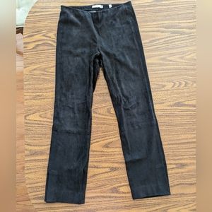 Vince. Women's Medium Real Leather Black pants